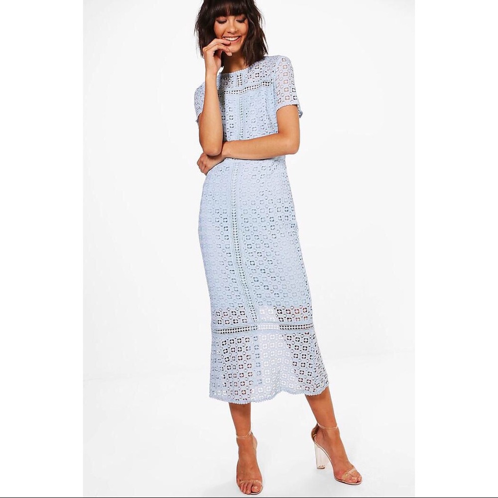 Boutique Odette Crochet Midi Dress